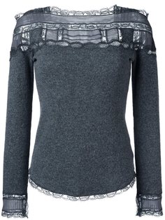 джемпер с кружевной панелью Ermanno Scervino