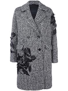 двубортное декорированное пальто Ermanno Scervino