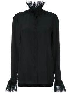 рубашка со стоячим кружевным воротником Ermanno Scervino