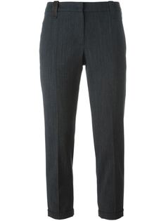 брюки с отделкой металлик Brunello Cucinelli