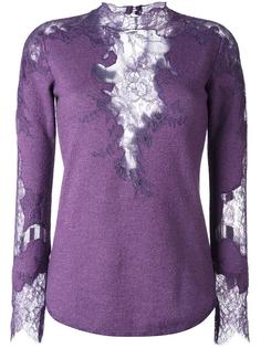 lace detail knitted top Ermanno Scervino