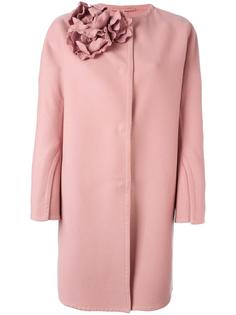 пальто с цветочной аппликацией Ermanno Scervino