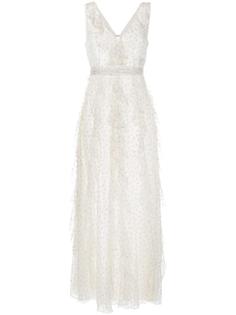 floral embroidered ruffled gown Valentino