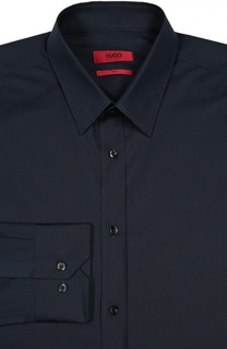 Приталенная сорочка с воротником кент HUGO