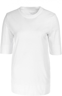 Удлиненная футболка прямого кроя с круглым вырезом DKNY