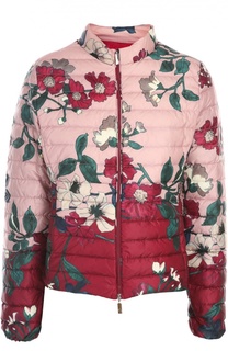 Стеганая куртка с цветочным принтом Moncler
