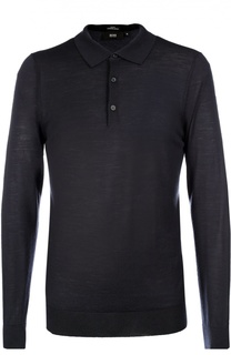 Шерстяное поло с длинными рукавами HUGO