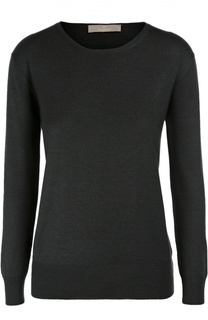 Кашемировый пуловер с укороченным рукавом и круглым вырезом Cruciani