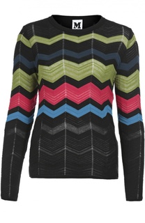 Пуловер прямого кроя в контрастную полоску M Missoni