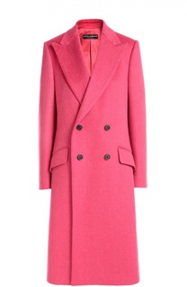 Двубортное пальто прямого кроя с широкими лацканами Dolce &amp; Gabbana
