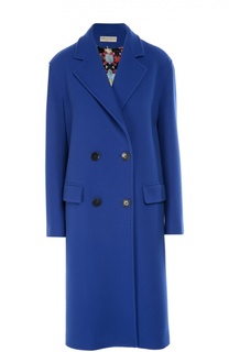 Двубортное пальто прямого кроя Emilio Pucci