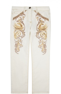 Джинсы с декоративной отделкой Roberto Cavalli