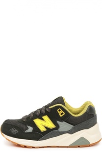 Замшевые кроссовки 580 с сетчатой вставкой New Balance