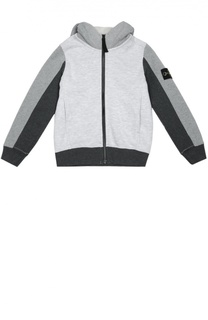 Хлопковая толстовка на молнии с капюшоном Stone Island