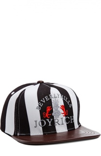 Кепка с вышивкой и кожаным козырьком Joyrich