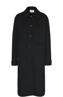 Шерстяное пальто прямого кроя с накладным карманом Acne Studios