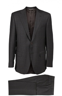 Шерстяной костюм в клетку Canali