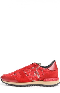 Кроссовки Lace Sneaker с кружевом Valentino