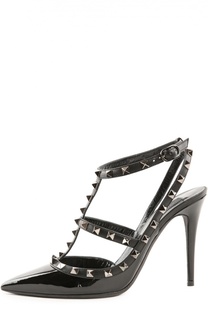 Лаковые туфли Rockstud Noir на шпильке Valentino