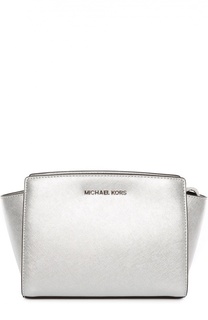 Сумка Selma Medium из металлизированной кожи Michael Michael Kors