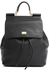 Кожаный рюкзак Sicily Backpack с зеркалом Dolce &amp; Gabbana