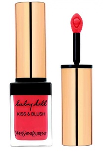 Блеск для губ и румяна Baby Doll Kiss &amp; Blush 04 Orange Fougueux YSL