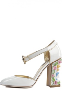 Лаковые туфли Vally на фигурном каблуке Dolce &amp; Gabbana