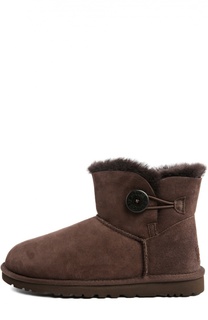 Замшевые полусапоги с пуговицей UGG Australia