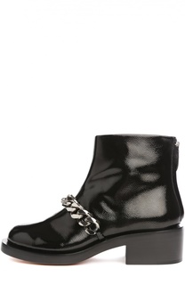 Лаковые ботинки с массивной цепью Givenchy