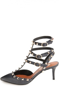 Кожаные туфли Rockstud на шпильке Valentino