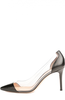 Кожаные туфли Plexi на шпильке Gianvito Rossi