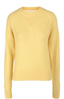 Кашемировый пуловер с удлиненным рукавом и круглым вырезом Chloé