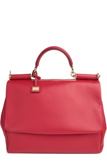 Большая сумка Sicily из мягкой кожи Dolce &amp; Gabbana