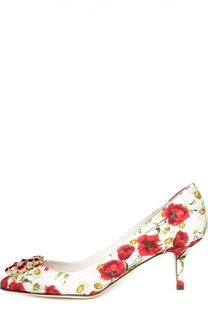 Туфли Bellucci из фактурной ткани с принтом Dolce &amp; Gabbana