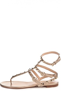 Кожаные сандалии Rockstud с ремешками Valentino