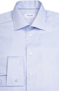 Приталенная сорочка с манжетами под запонки Eton