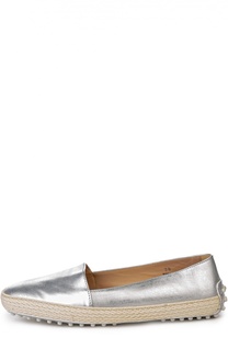 Эспадрильи Gommino из металлизированной кожи Tod’s