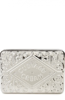 Металлический клатч Custard Cream на цепочке Anya Hindmarch