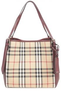 Сумка Canter small в клетку Horseferry Check с отделкой из кожи Burberry