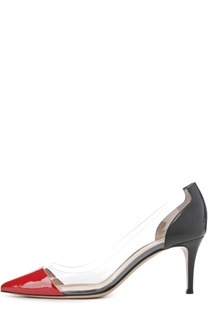 Лаковые туфли Plexi на шпильке Gianvito Rossi
