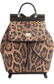 Маленький рюкзак Sicily Backpack с принтом Dolce &amp; Gabbana