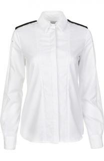 Хлопковая приталенная блуза с воротником матроска PREEN by Thornton Bregazzi