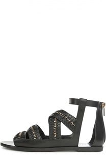 Кожаные сандалии-гладиаторы Needle Flat Jimmy Choo