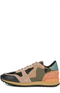 Комбинированные кроссовки Camouflage с принтом Valentino