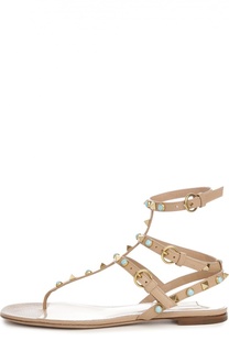 Кожаные сандалии Rockstud Rolling с ремешками Valentino