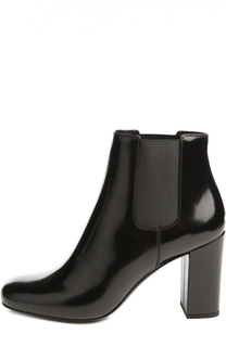Лаковые ботильоны Babies на устойчивом каблуке Saint Laurent