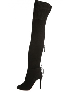 Замшевые ботфорты Giselle Cuissard Aquazzura