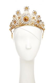 Позолоченная диадема с кристаллами Swarovski Dolce &amp; Gabbana