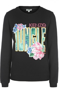 Хлопковый свитшот с вышивкой Kenzo