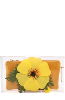 Клатч Flowering Pandora с цветком Charlotte Olympia